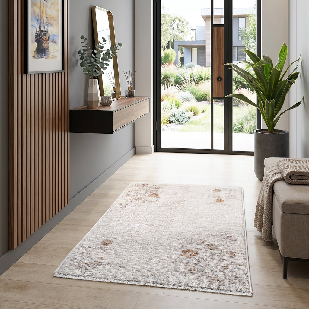 Grey Antique Floral Scatter Accent Rug, 30" x 46" | Prairie Lane - View 5