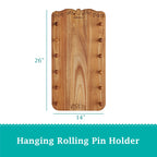 26-inch x 14-inch Wood Rolling Pin Rack | Prairie Lane - View 6