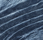 Eloise Floral Velvet Quilt, Full/Queen, Blue Dust Bedding | Prairie Lane - View 6