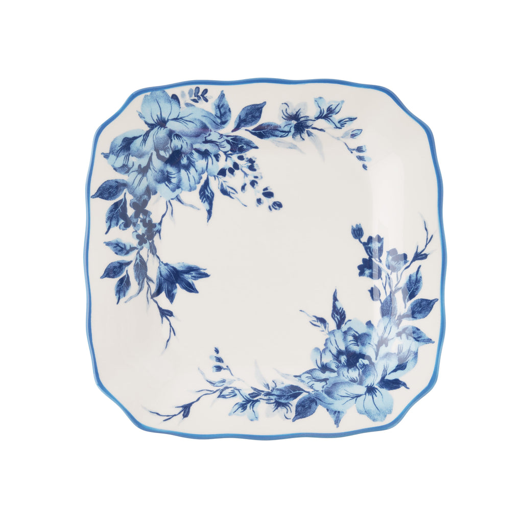Delilah 12-Piece Stoneware Dinnerware Set, Blue | Prairie Lane - View 5