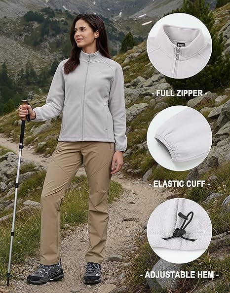 Athleisure Fleece Long Sleeve Jacket, Women's | Prairie Lane - View 6