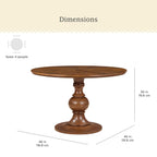 The Pioneer Woman Callie Round Dining Table, Heirloom Brown Finish