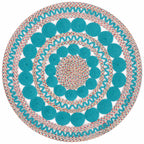 Braided Floral Round Rug, 48" | Prairie Lane - View 2