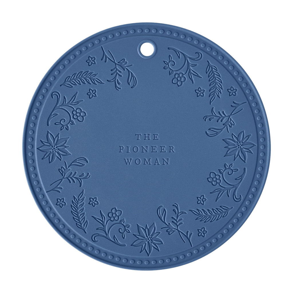 The Pioneer Woman Harlow 15-Piece Cookware Set, Ceramic Non-Stick Pots and Pans Set,  Denim Blue