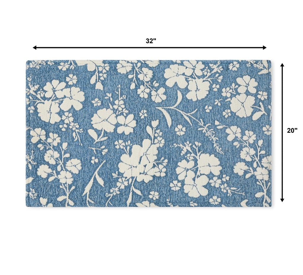 Elmbrook Wildflower Cloudwalk Anti-Fatigue Comfort Mat, Blue, 20" x 32" | Prairie Lane - View 7