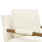 Pioneer Woman Harper Spindle Accent Chair, Antique White Fabric Upholstery
