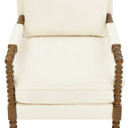 Pioneer Woman Harper Spindle Accent Chair, Antique White Fabric Upholstery