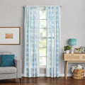 The Pioneer Woman Hattie Stripe 2 Pack Curtain Panel, BCI Cotton, Floral, Blue, RodPocket, 40" W x 84" L