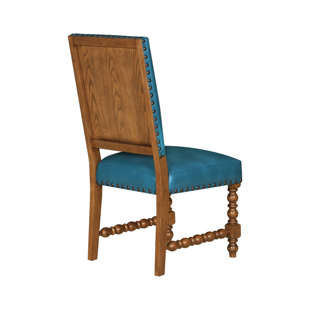 Harper Faux Leather Dining Chairs, Turquoise, Set of 2 | Prairie Lane - View 15