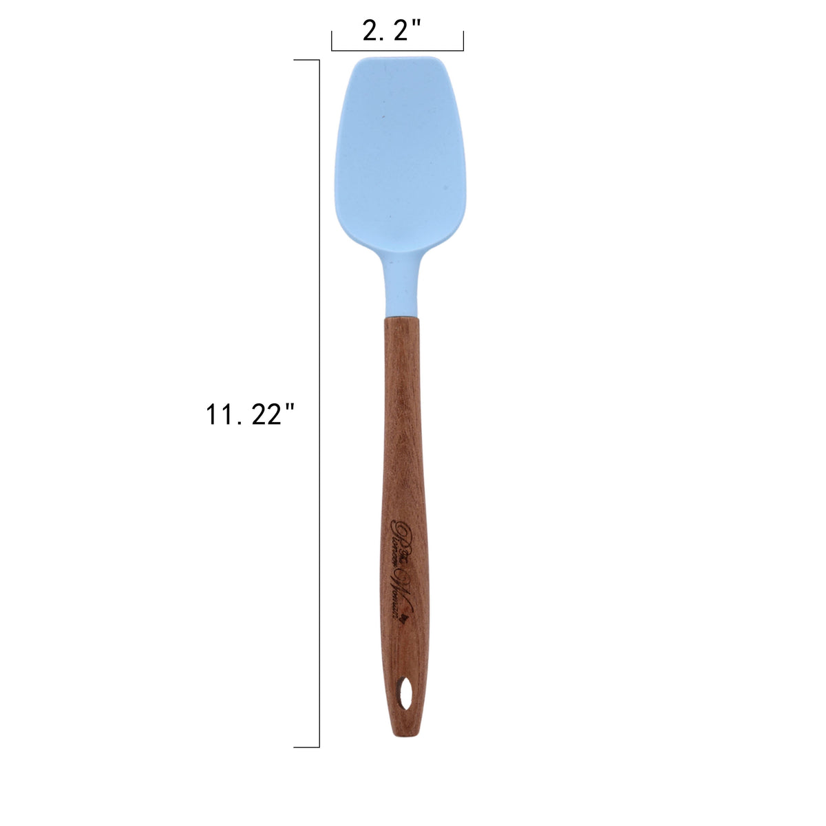 The Pioneer Woman 10-Piece Silicone and Acacia Wood Handle Cooking Utensils Set, Blue