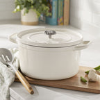 The Pioneer Woman 5-Quart Enameled Cast Iron Dutch Oven with Lid, Linen