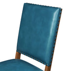 Harper Faux Leather Dining Chairs, Turquoise, Set of 2 | Prairie Lane - View 8