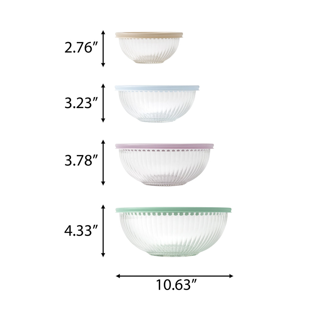 8-Piece Glass Mixing Bowl Set | Prairie Lane - View 5