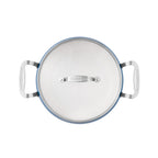 Harlow 7.5 Qt Ceramic Non-Stick Stock Pot with Lid, Denim Blue | Prairie Lane - View 10