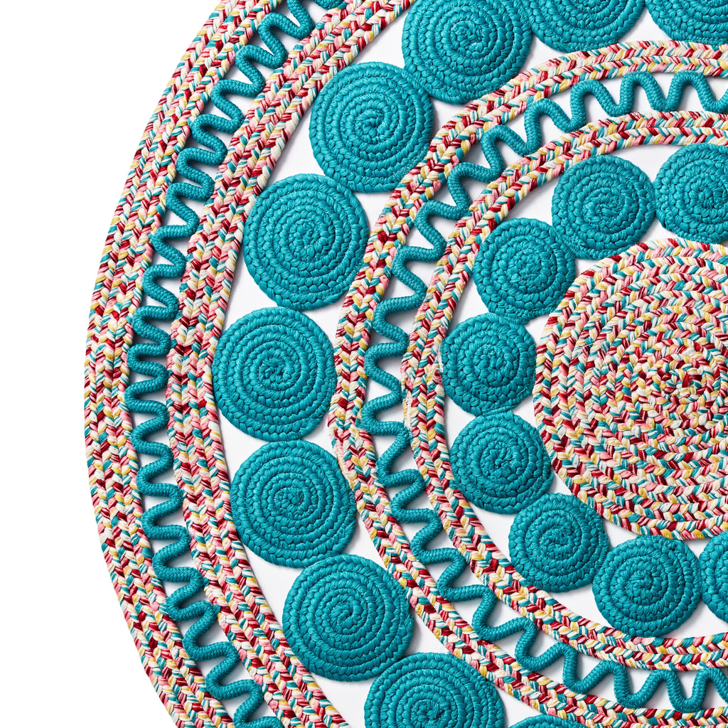 Braided Floral Round Rug, 48" | Prairie Lane - View 3
