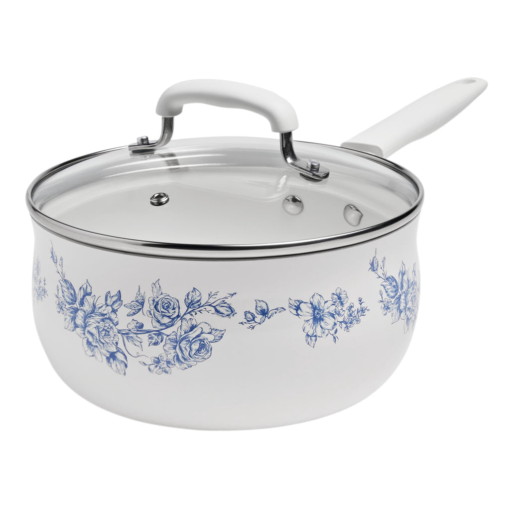 12-Piece Classic Ceramic Cookware Set, Agatha Blue | Prairie Lane - View 11