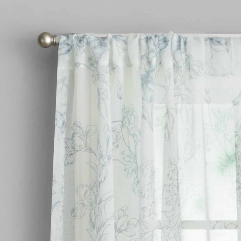 Blooming Bouquet Curtain Panel Pair, Set of 2, Floral, 40"W x 84"L | Prairie Lane - View 2