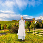 Underwraps Pioneer Womens Costume with Apron and Bonnet | Large Female