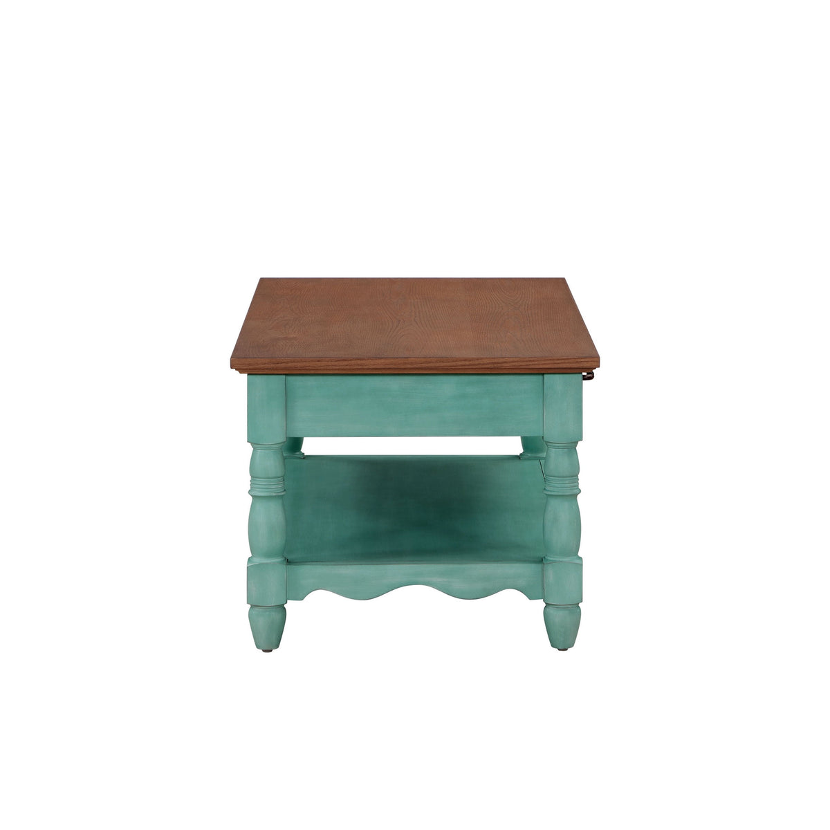 The Pioneer Woman Helen Coffee Table Made With Solid Wood Frame, Teal
