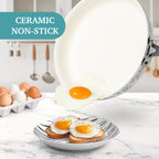 12-Piece Classic Ceramic Cookware Set, Agatha Blue | Prairie Lane - View 5