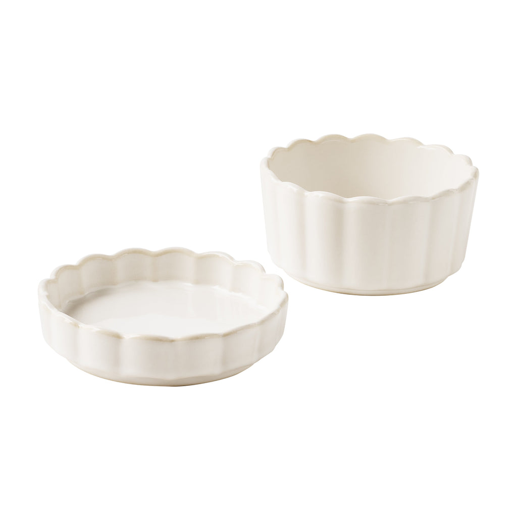 Cream Colette Tray with 3 Bowls with lids | Prairie Lane - View 3