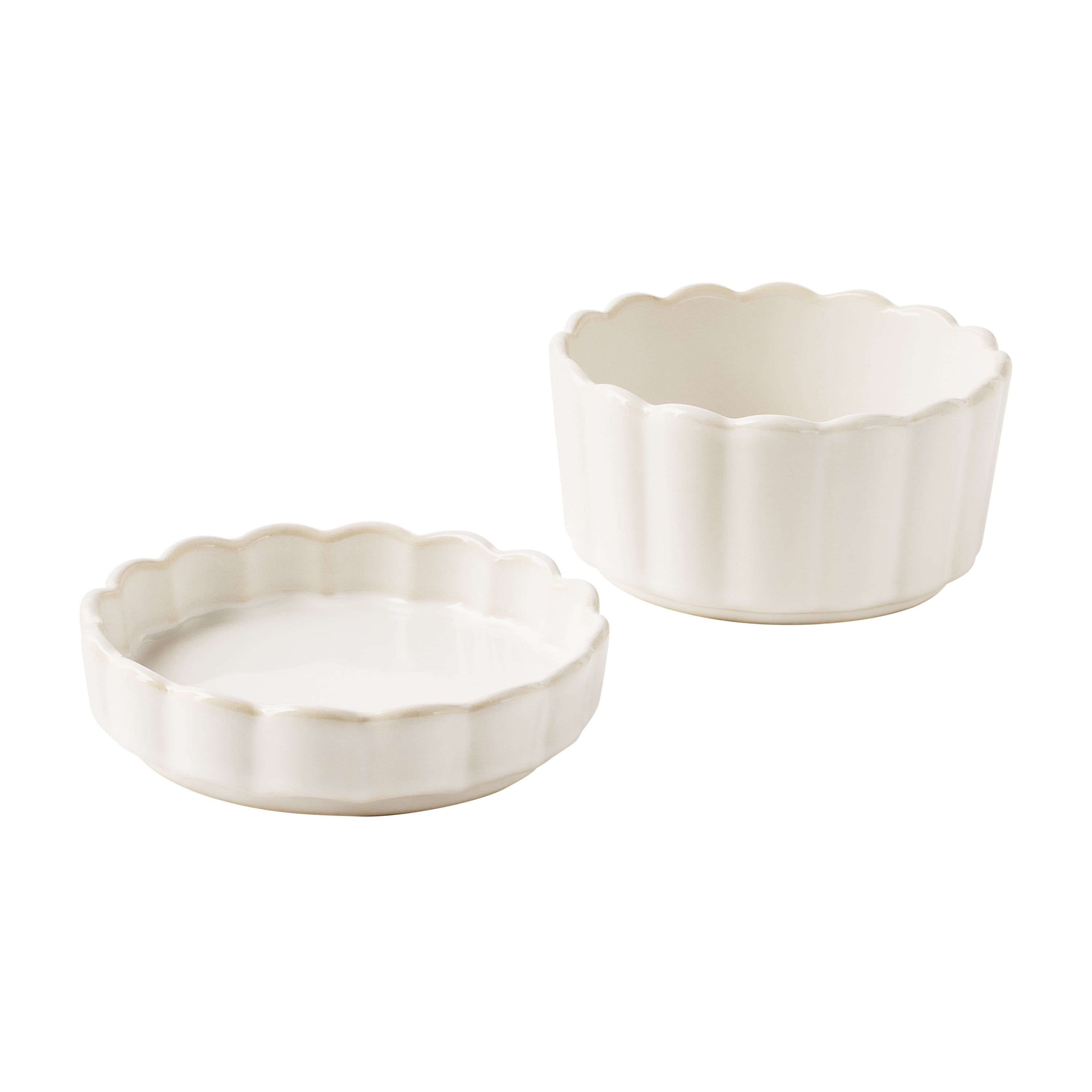 Cream Colette Tray with 3 Bowls with lids | Prairie Lane - View 3