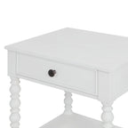 The Pioneer Woman Harper Spindle Nightstand with USB Charging Ports, Adults and Teens, White Finish