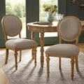 The Pioneer Woman Willa Rounded Back Dining Chairs, Heirloom Wheat, Set of 2