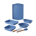 7-Piece Aluminized Steel Bakeware Set, Nonstick, Blue Speckle | Prairie Lane - View 1