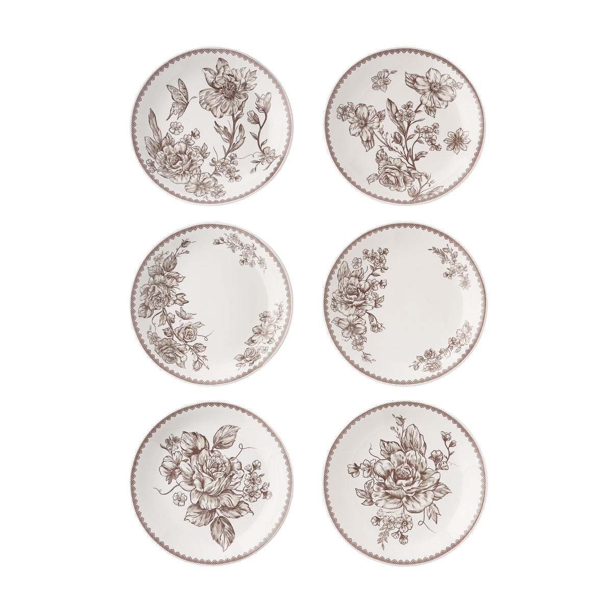 The Pioneer Woman Agatha Stoneware Appetizer Plate, Blue, Set of 6