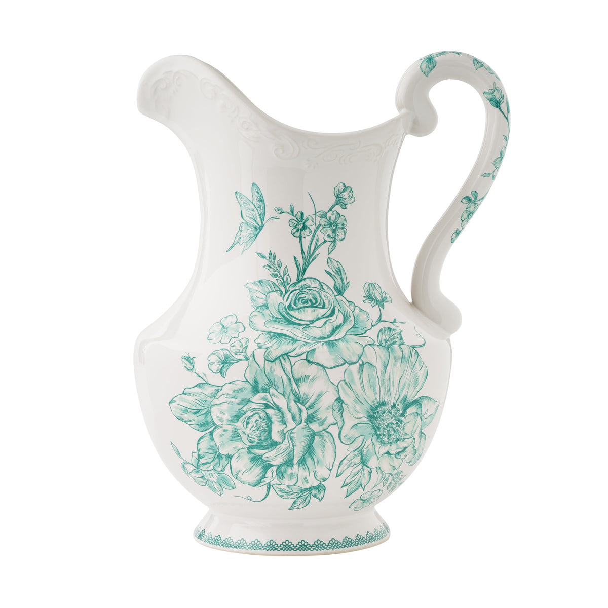 The Pioneer Woman Agatha Stoneware 2-Quart Pitcher, Blue