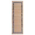 Denim Jute Runner Rug, Natural with Blue Border, 30 x 96 Inches | Prairie Lane - View 1