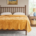 Eloise Floral Velvet Quilt, Full/Queen, Blue Dust Bedding | Prairie Lane
