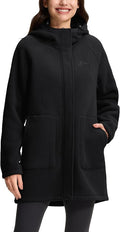 Women's Long Fleece Jacket Thermal Sherpa Lined Full Zip Up Hoodies with | Prairie Lane - View 1