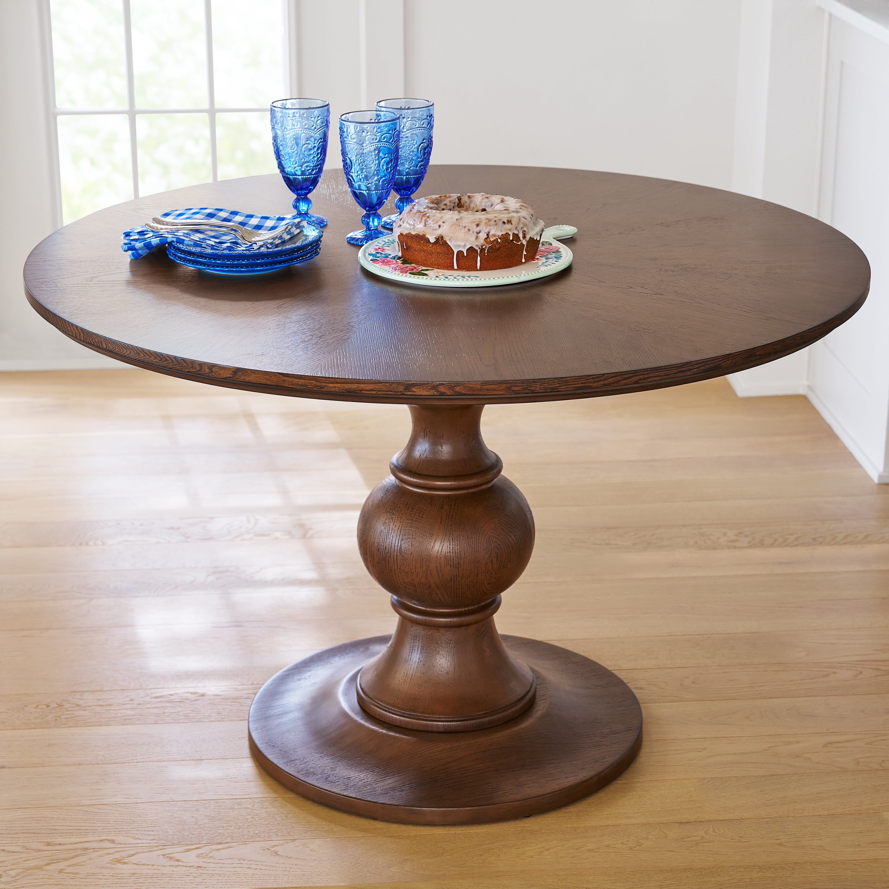 The Pioneer Woman Callie Round Dining Table, Heirloom Brown Finish