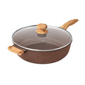 The Pioneer Woman Prairie Signature 6-Quart Cast Aluminum Jumbo Cooker Saute Pan, Charcoal Speckle