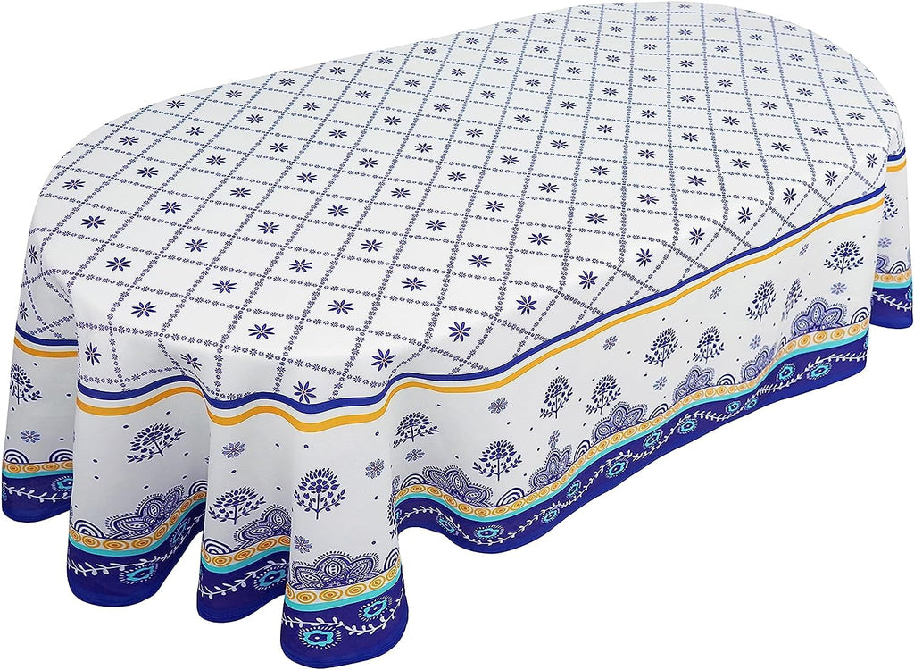 Polish Pottery Style Tablecloth | Prairie Lane - View 1