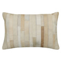 Ranch Patchwork Cowhide Lumbar Pillow 14" x 20" | Prairie Lane - View 1