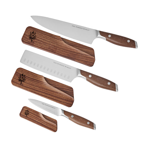 3-Piece Knife Set, Brown Speckle | Prairie Lane - View 1