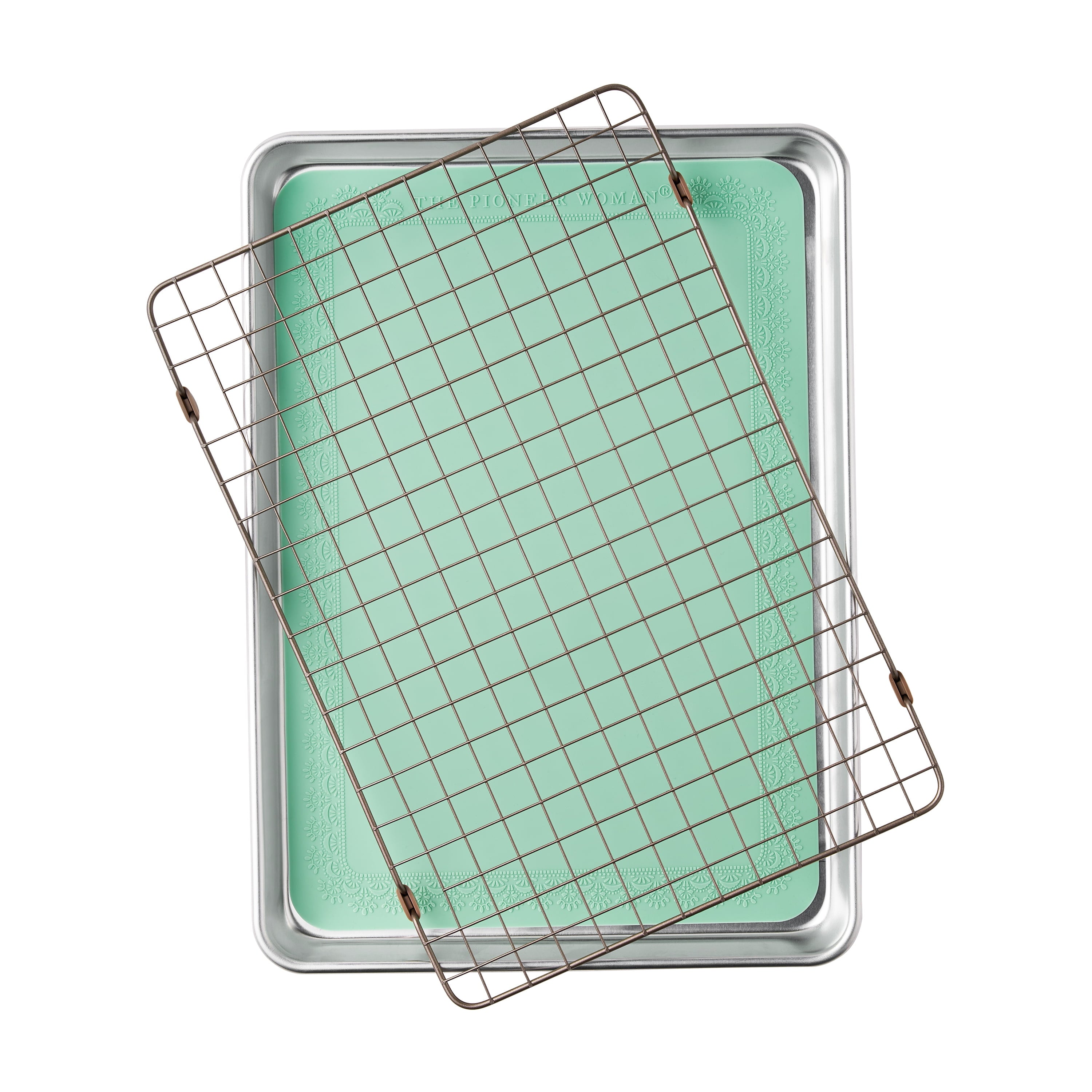 Aluminum Sheet Pan Set with Wire Rack & Silicone Baking Mat, 3-Piece, 13"x18" | Prairie Lane - View 1