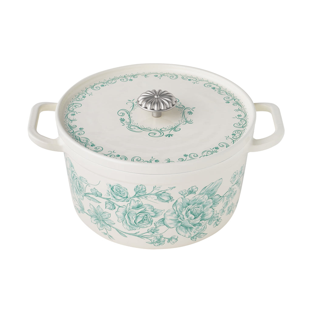 The Pioneer Woman 5-Quart Enamel Cast Iron Dutch Oven with Lid, Dark Green