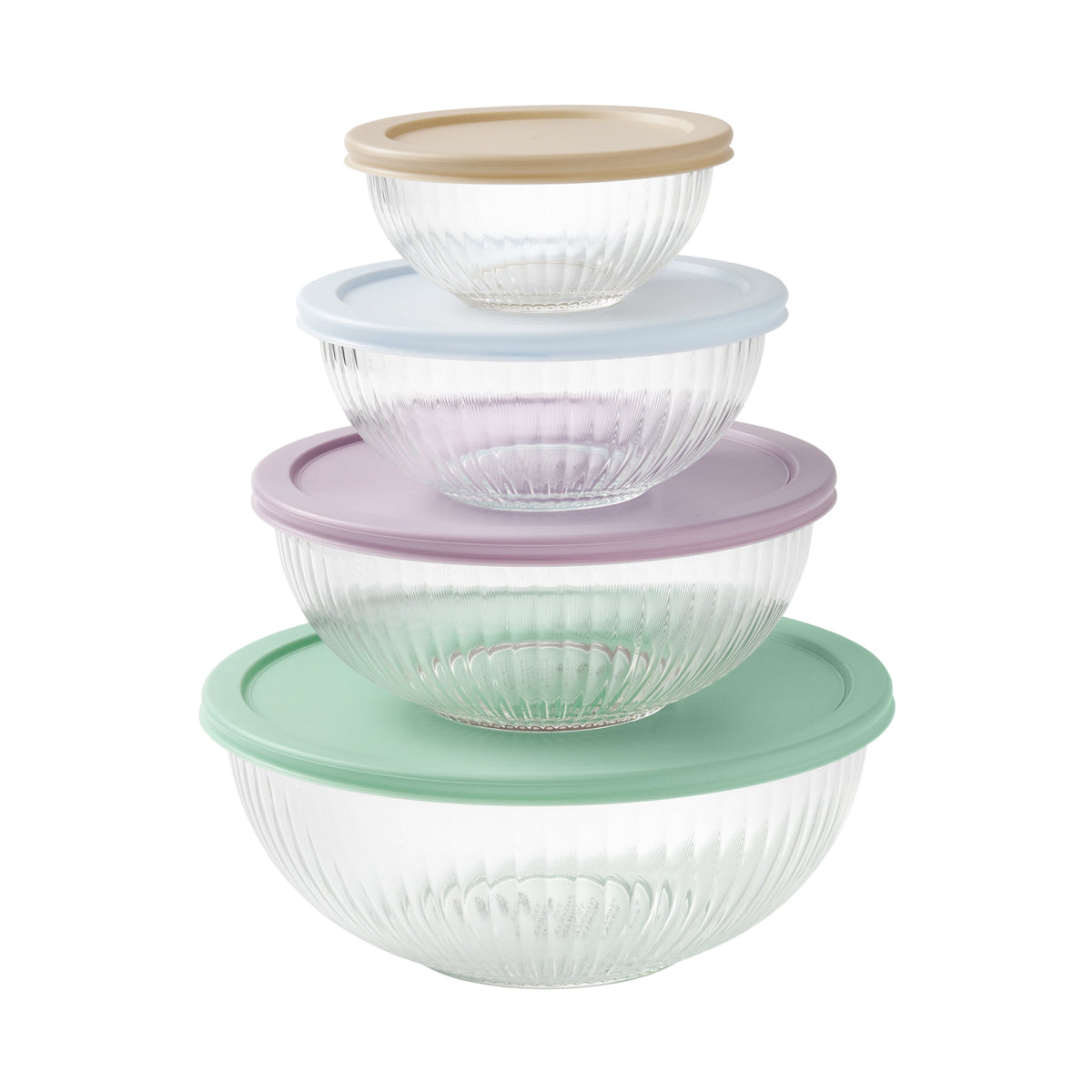 8-Piece Glass Mixing Bowl Set | Prairie Lane - View 1