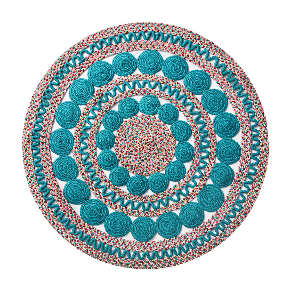 Braided Floral Round Rug, 48" | Prairie Lane - View 1