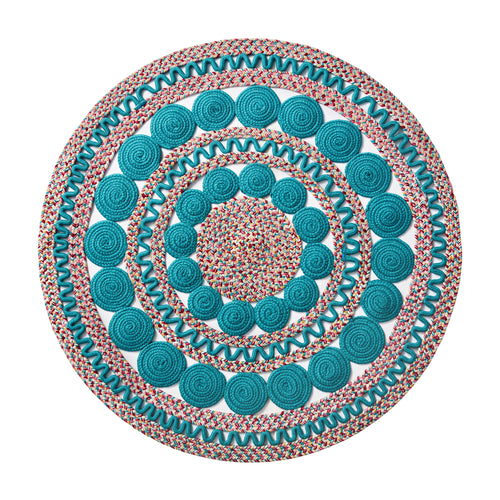 Braided Floral Round Rug, 48" | Prairie Lane - View 1