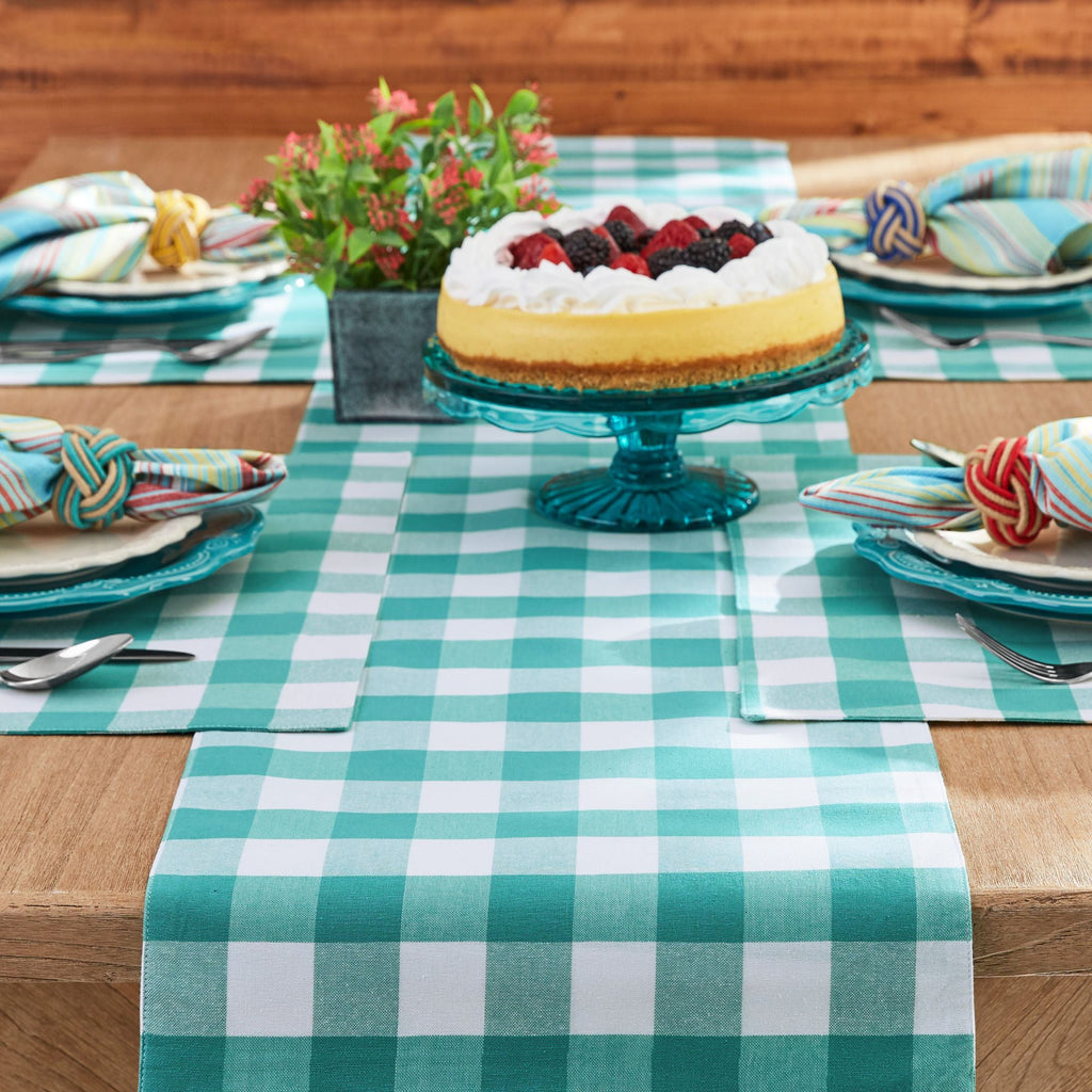 Charming Check Placemat, Table Runner, Napkin, and Napkin Ring Set, 13 | Prairie Lane - View 1