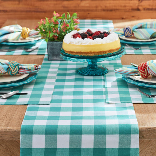 Charming Check Placemat, Table Runner, Napkin, and Napkin Ring Set, 13 | Prairie Lane - View 1