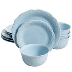 Cowgirl Lace 12-Piece Dinnerware Set, Red | Prairie Lane