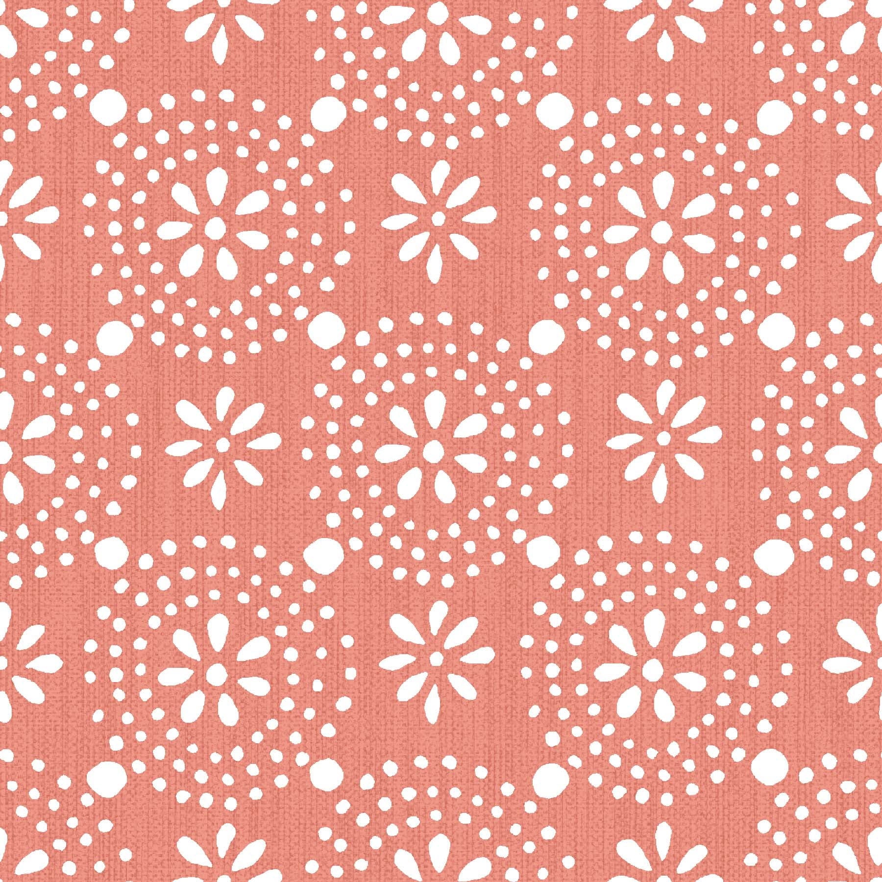 Green Floral Geo Peel And Stick Vinyl Wallpaper | Prairie Lane - View 1