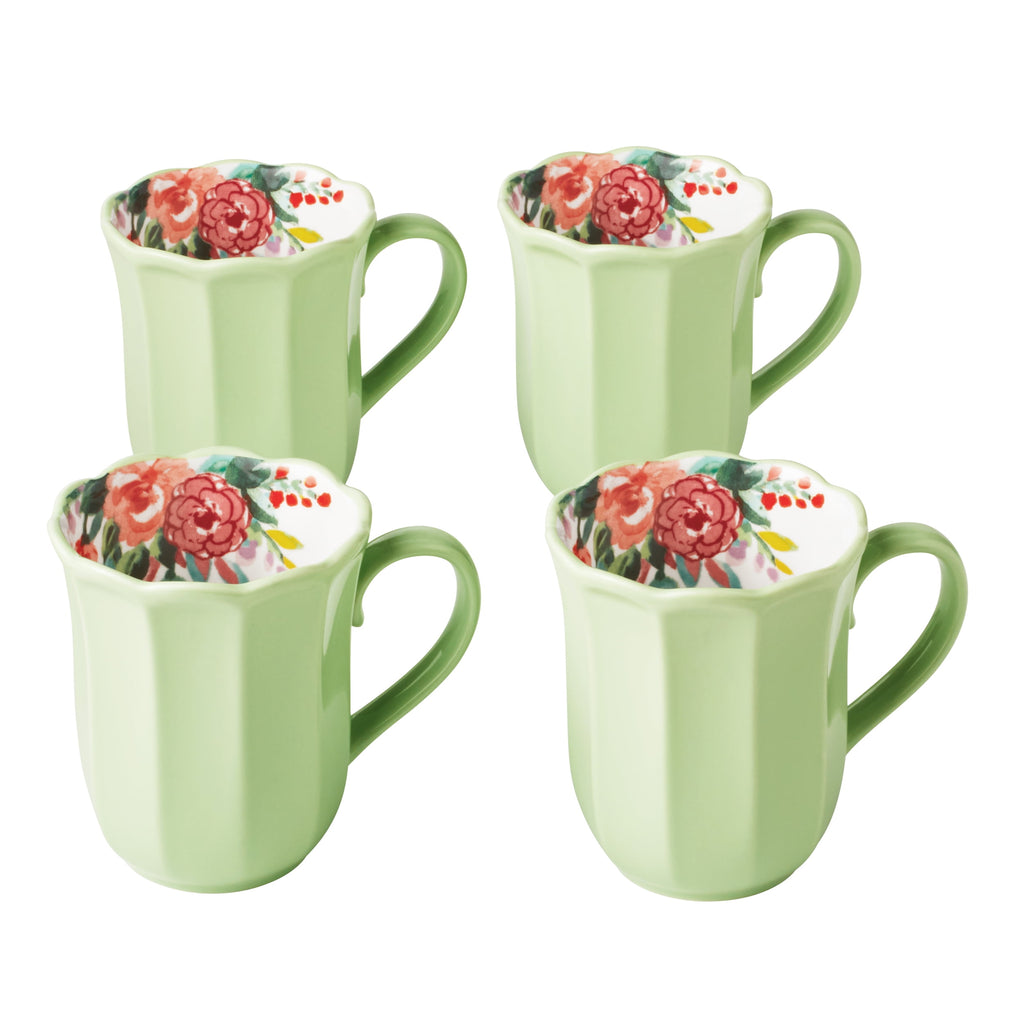 Painted Meadow 16-Ounce Ceramic Mugs, Set of 4 | Prairie Lane - View 1