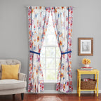 Sheer Cotton Curtain Panel, Floral,1 Panel, 50"W x 84"L | Prairie Lane - View 1